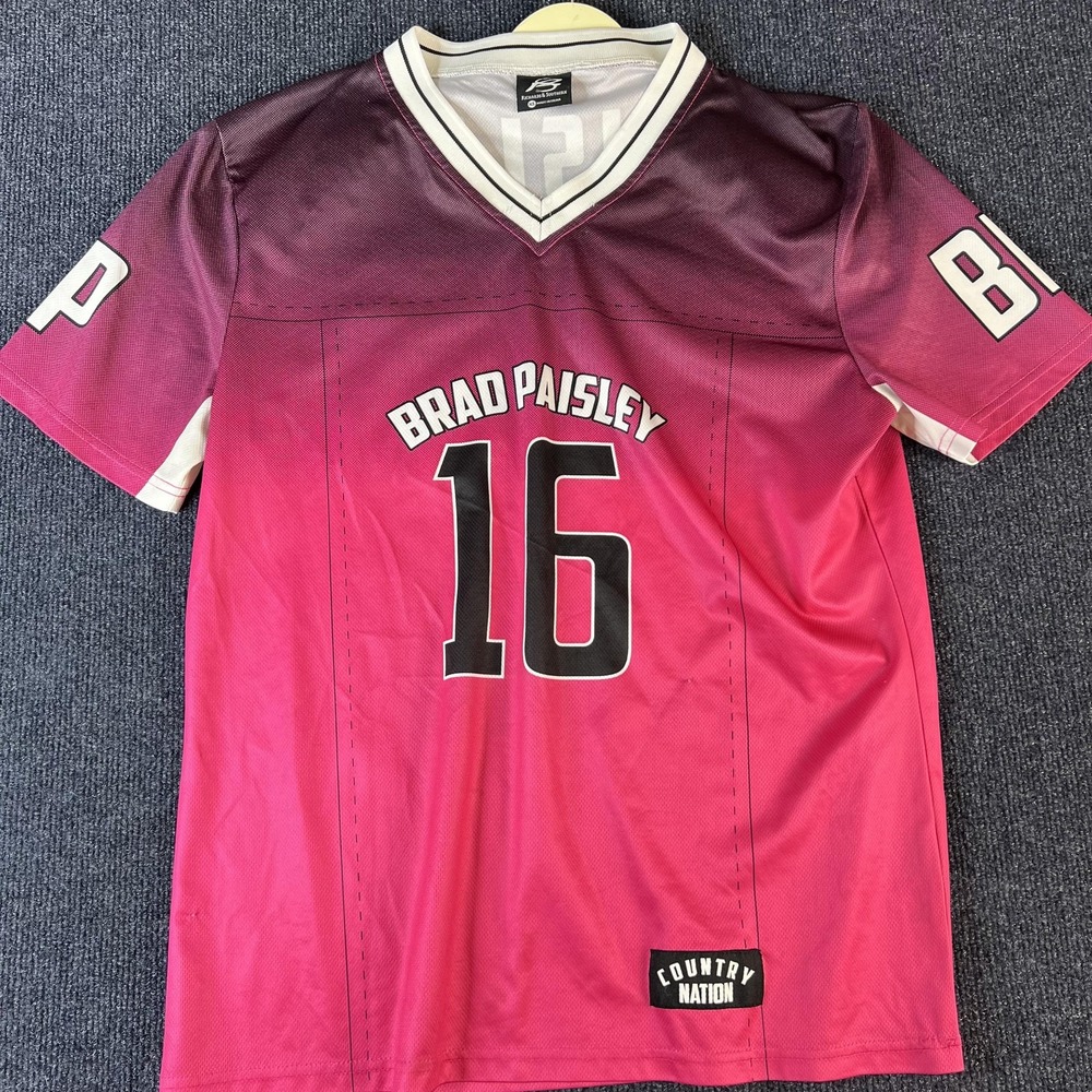 Brad Paisley Shirt Mens XL Pink Gradient 16 Country Nation Jersey Tour